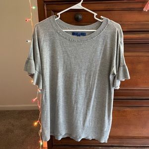 🚨APT 9 Grey Tee With Peplum Sleeves Size L